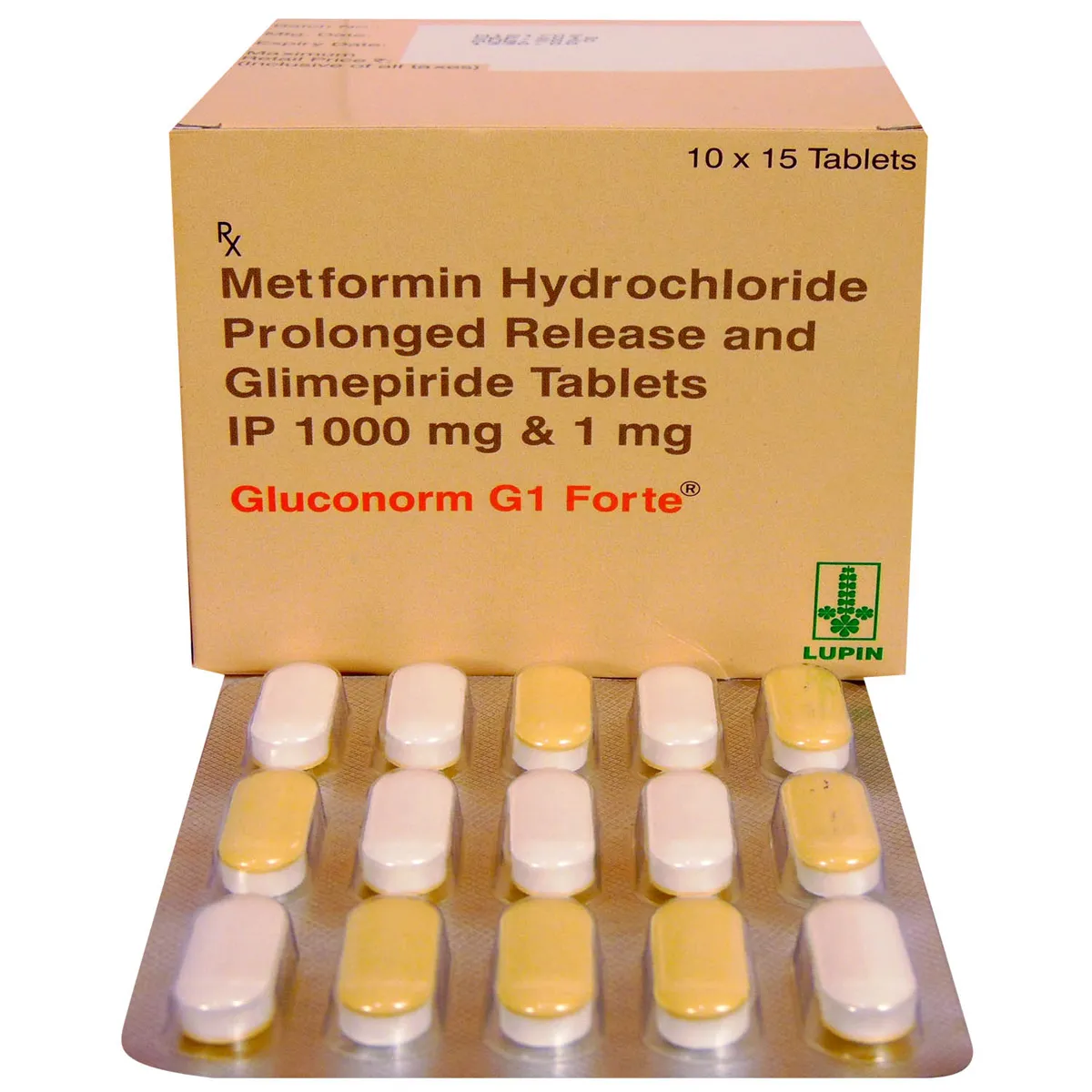 GLUCONORM G1 FORTE TABLET 15TAB