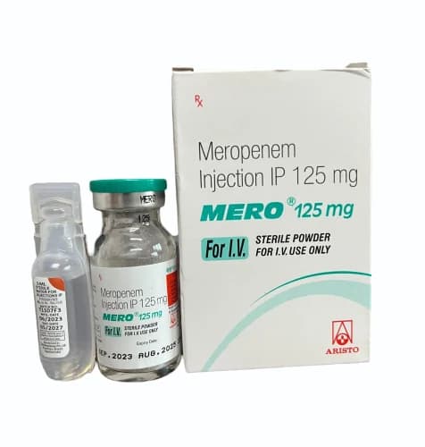 MERO 125MG INJECTION 1 VIAL