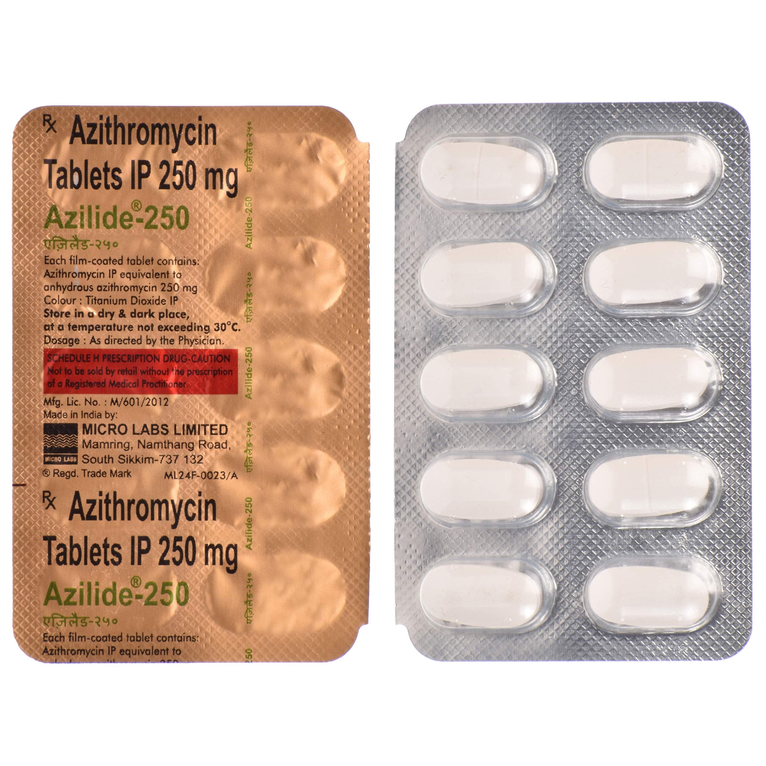 AZILIDE-250MG TABLET 10TAB