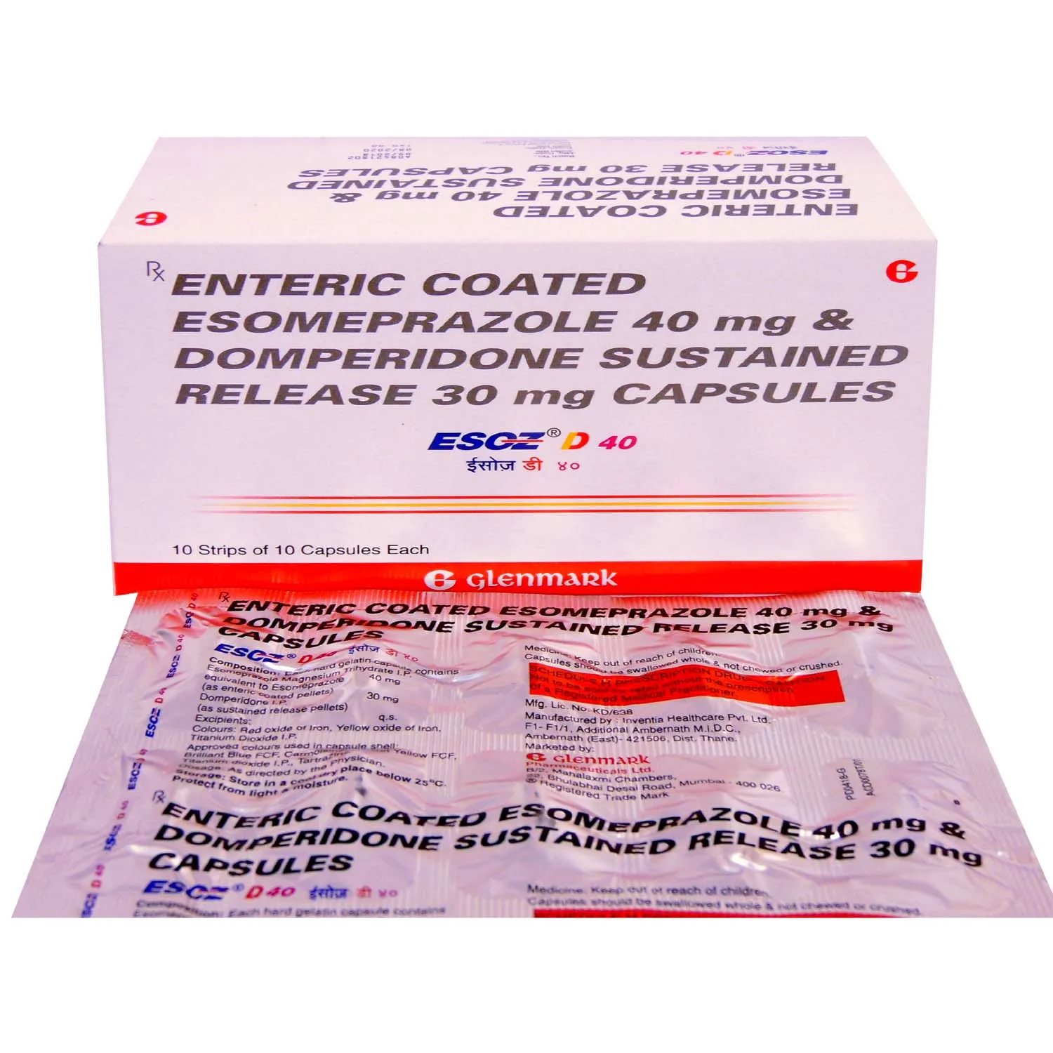 ESOZ-D 40MG CAPSULE 15CAP