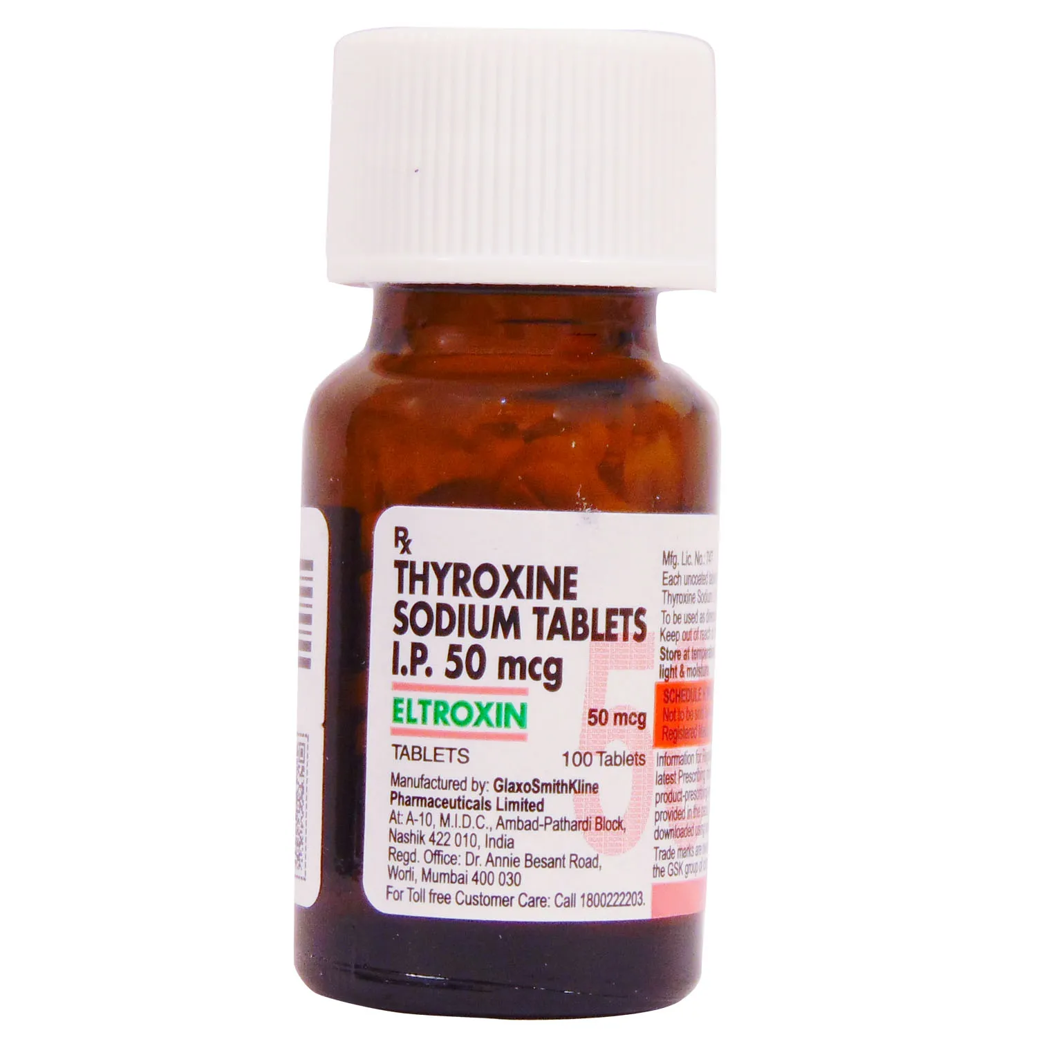 ELTROXIN 50MG TABLET 100TAB