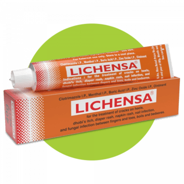 LICHENSA OINTMENT FOR CRACKED HEELS, DIAPER/NAPKIN RASH, NAIL & FUNGAL INFECTION 20GM 