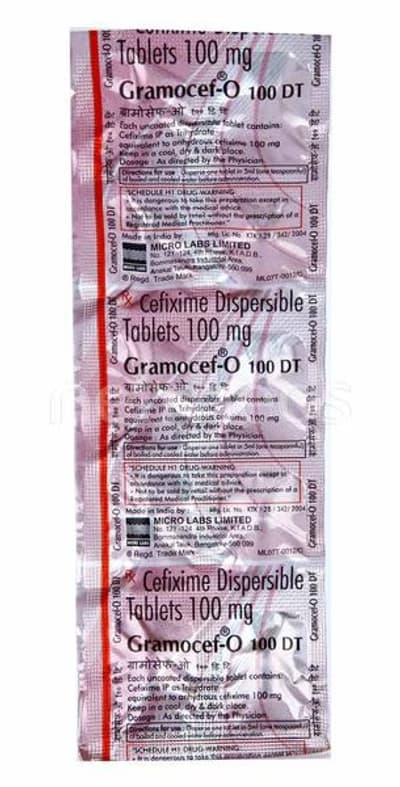 GRAMOCEF-O 100 DT TABLET 10TAB