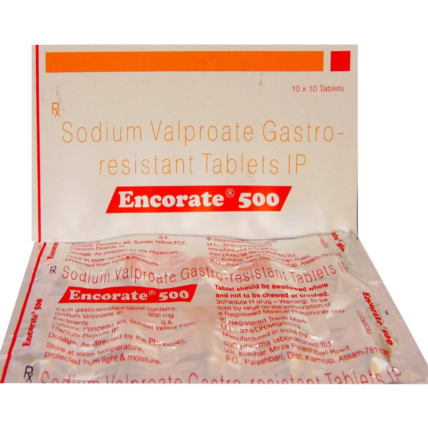 ENCORATE 500MG TABLET 10TAB
