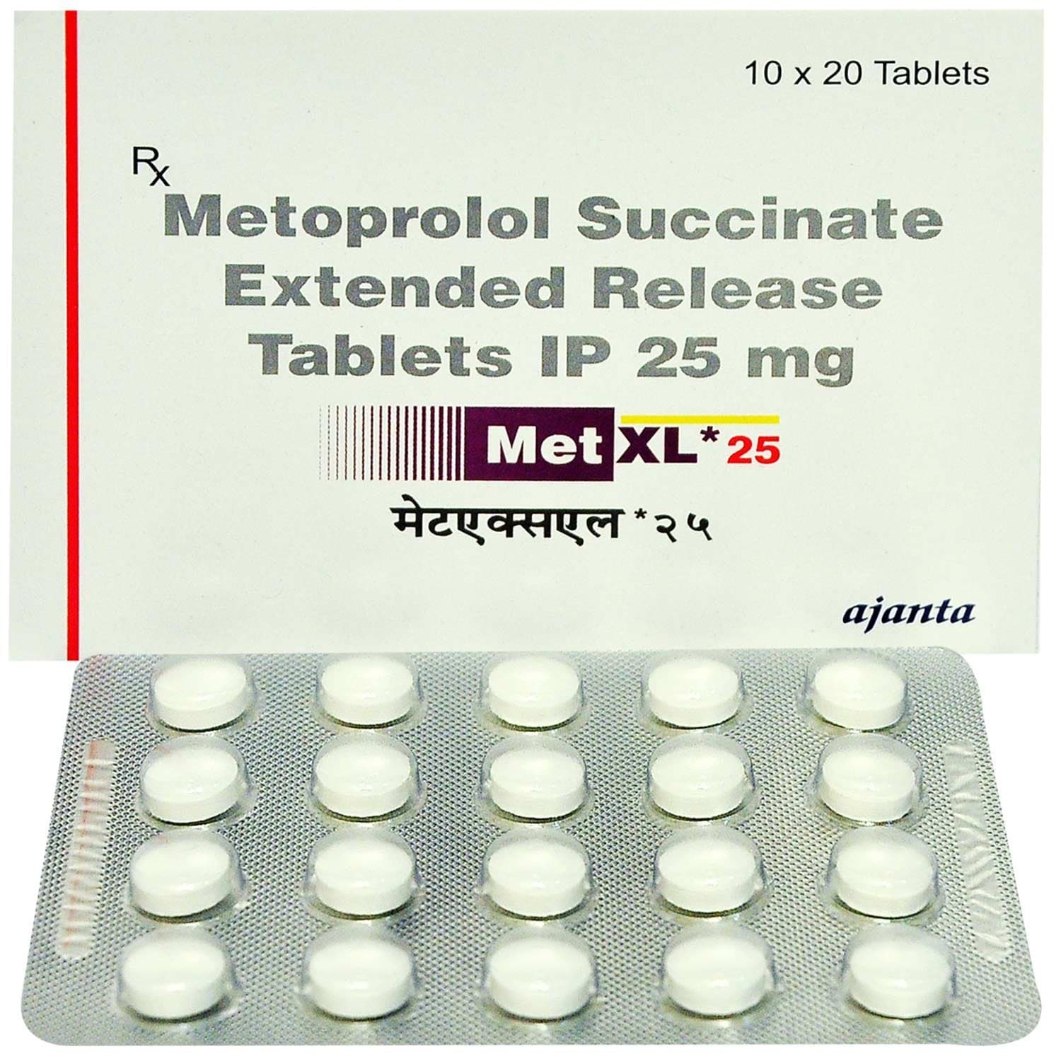MET XL 25MG 20TAB