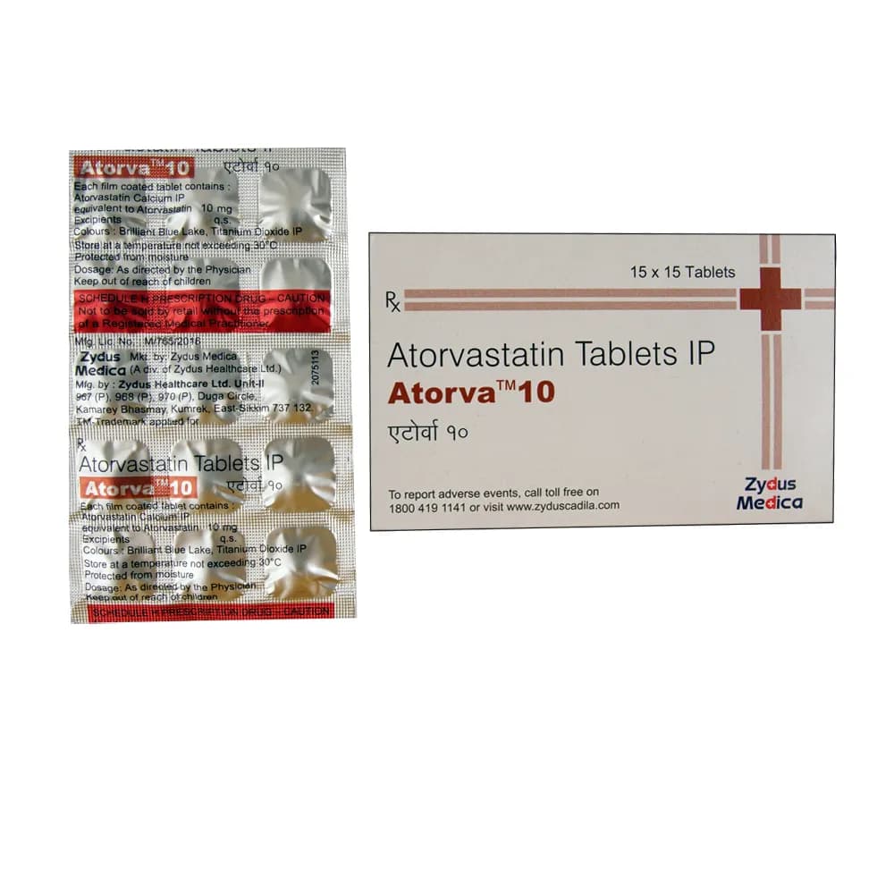 ATORVA 10MG TABLET 15TAB