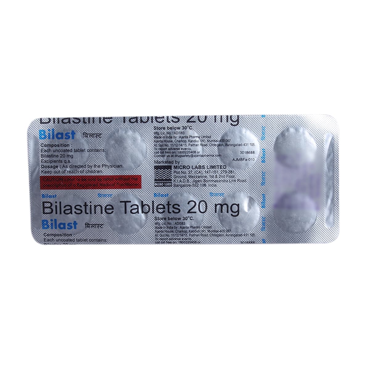 BILAST 20MG TABLET 10TAB