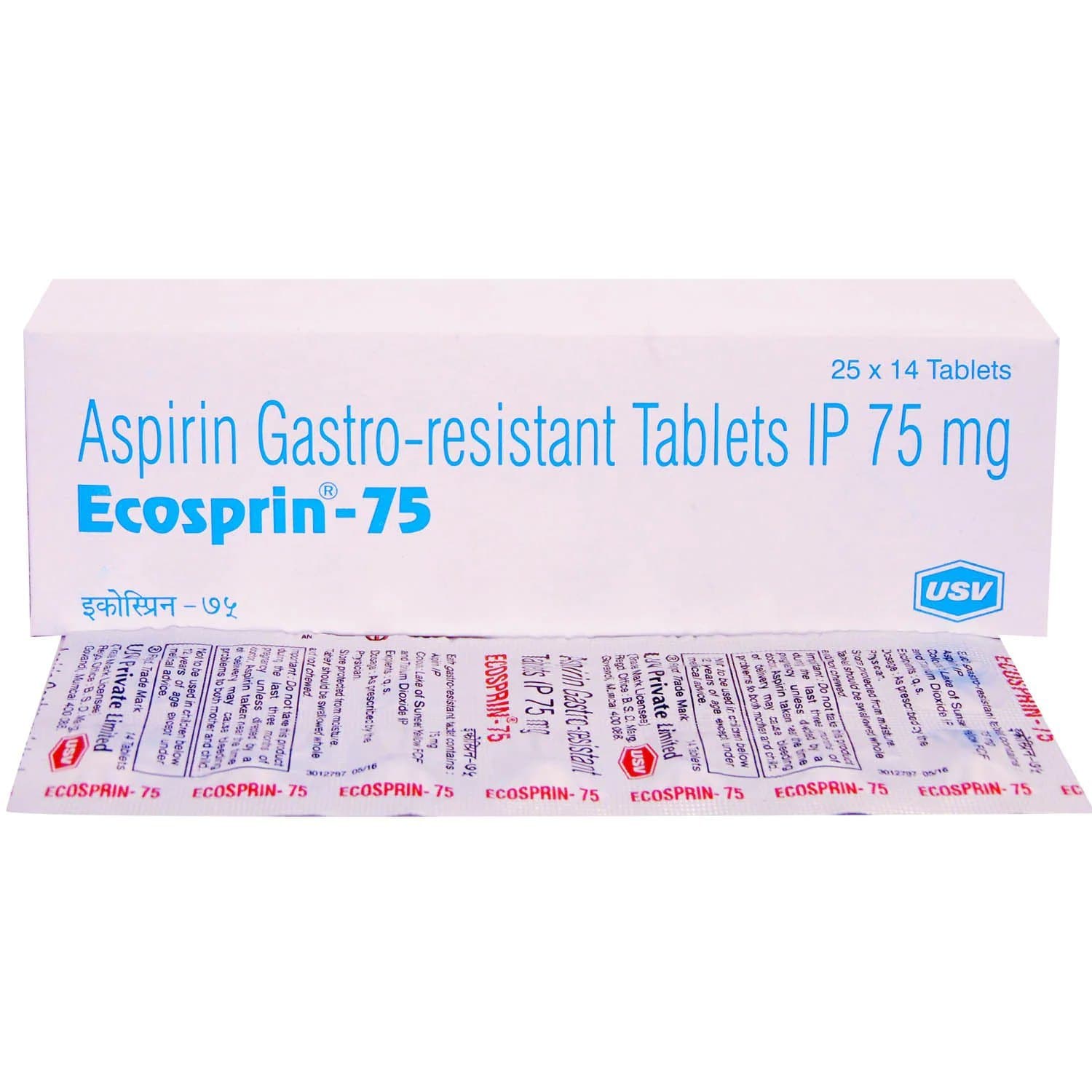 ECOSPRIN-75 MG TABLET 14TAB