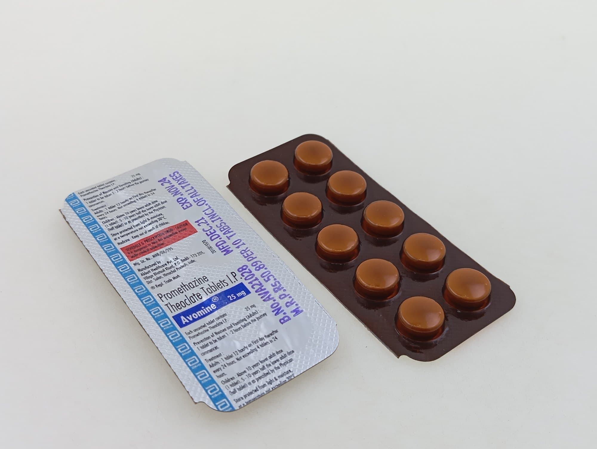 AVOMINE 25MG TABLET 10TAB