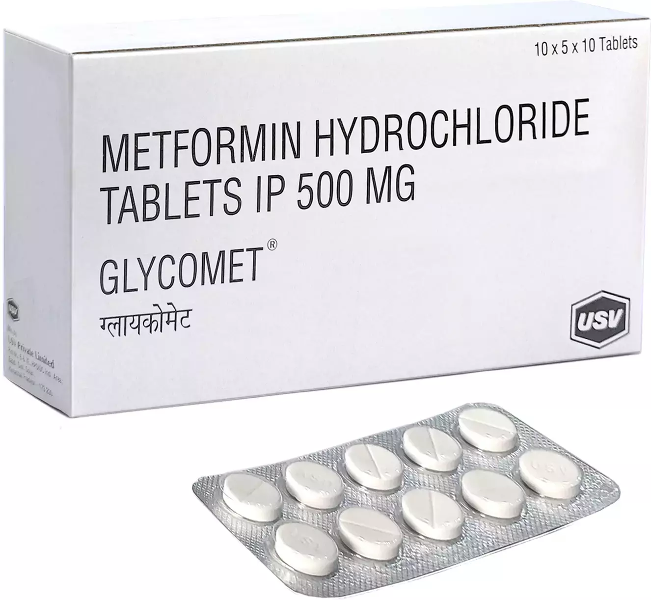 GLYCOMET 500MG TABLET 10TAB