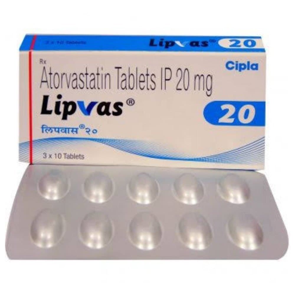 LIPVAS 20MG TABLET 10TAB