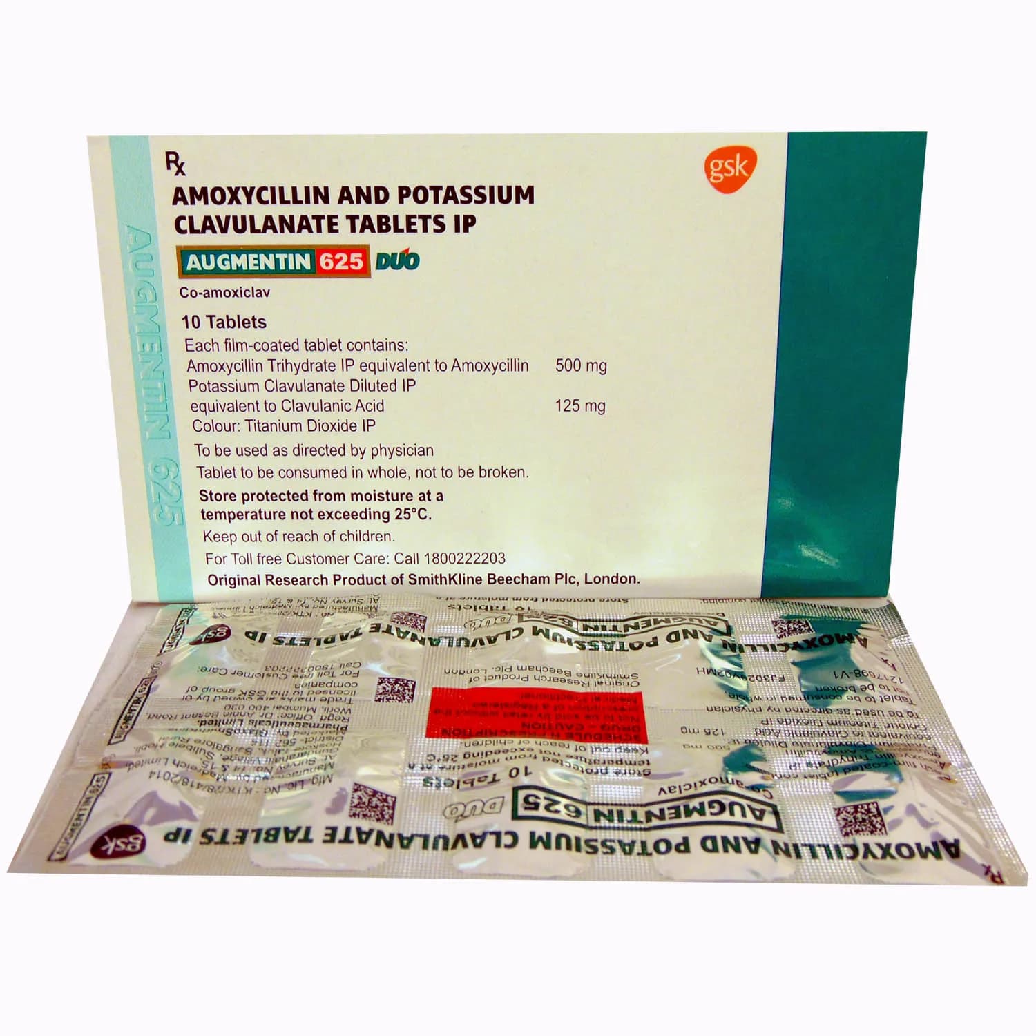 AUGMENTIN DUO 625MG TABLET 10TAB