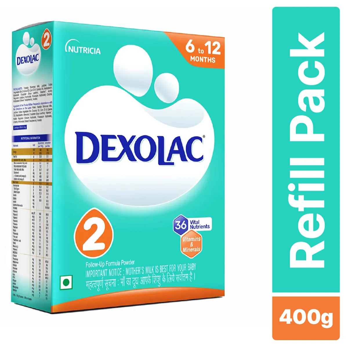 DEXOLAC-2  REFILL 400GM