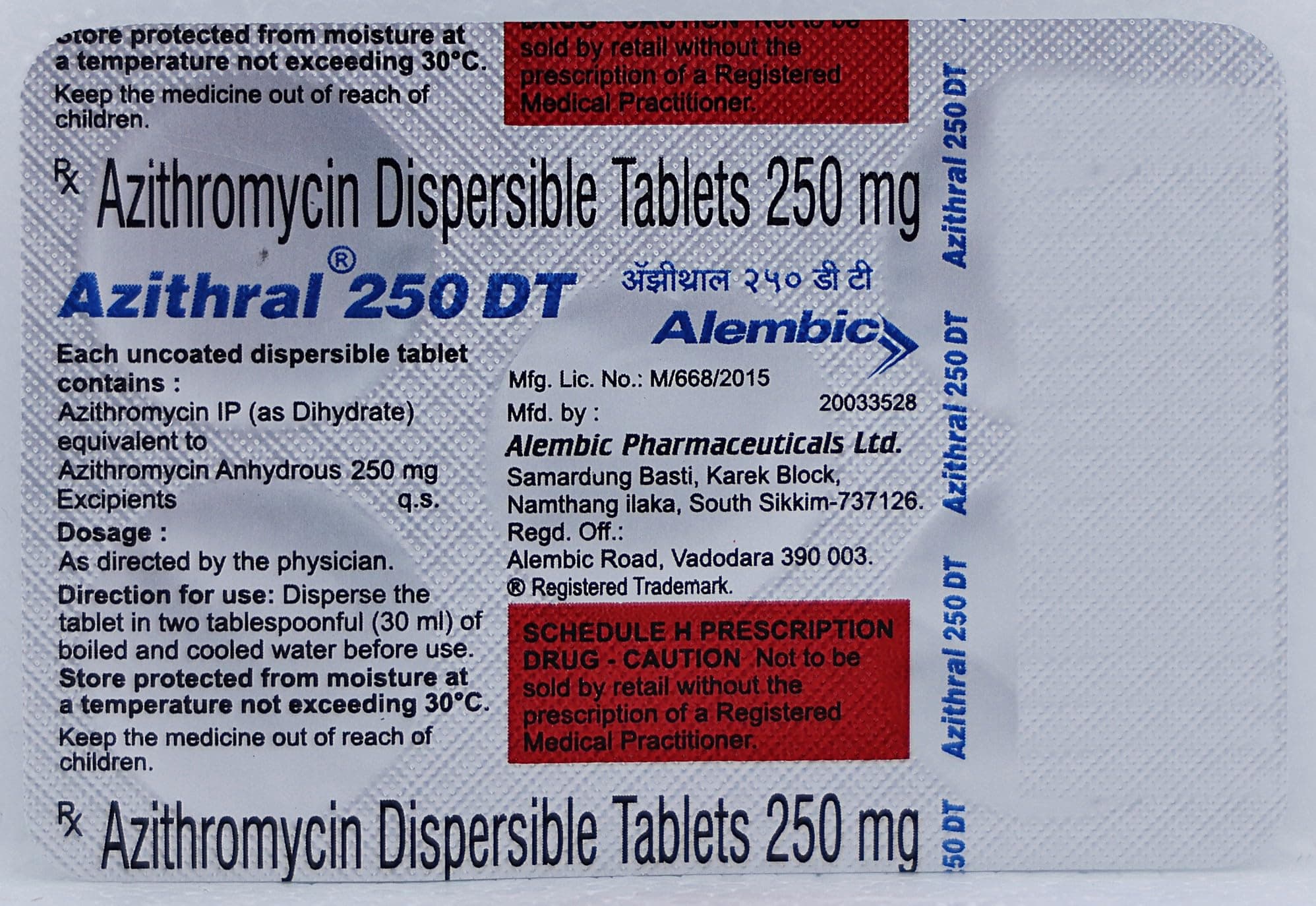 AZITHRAL 250MG TABLET 10TAB