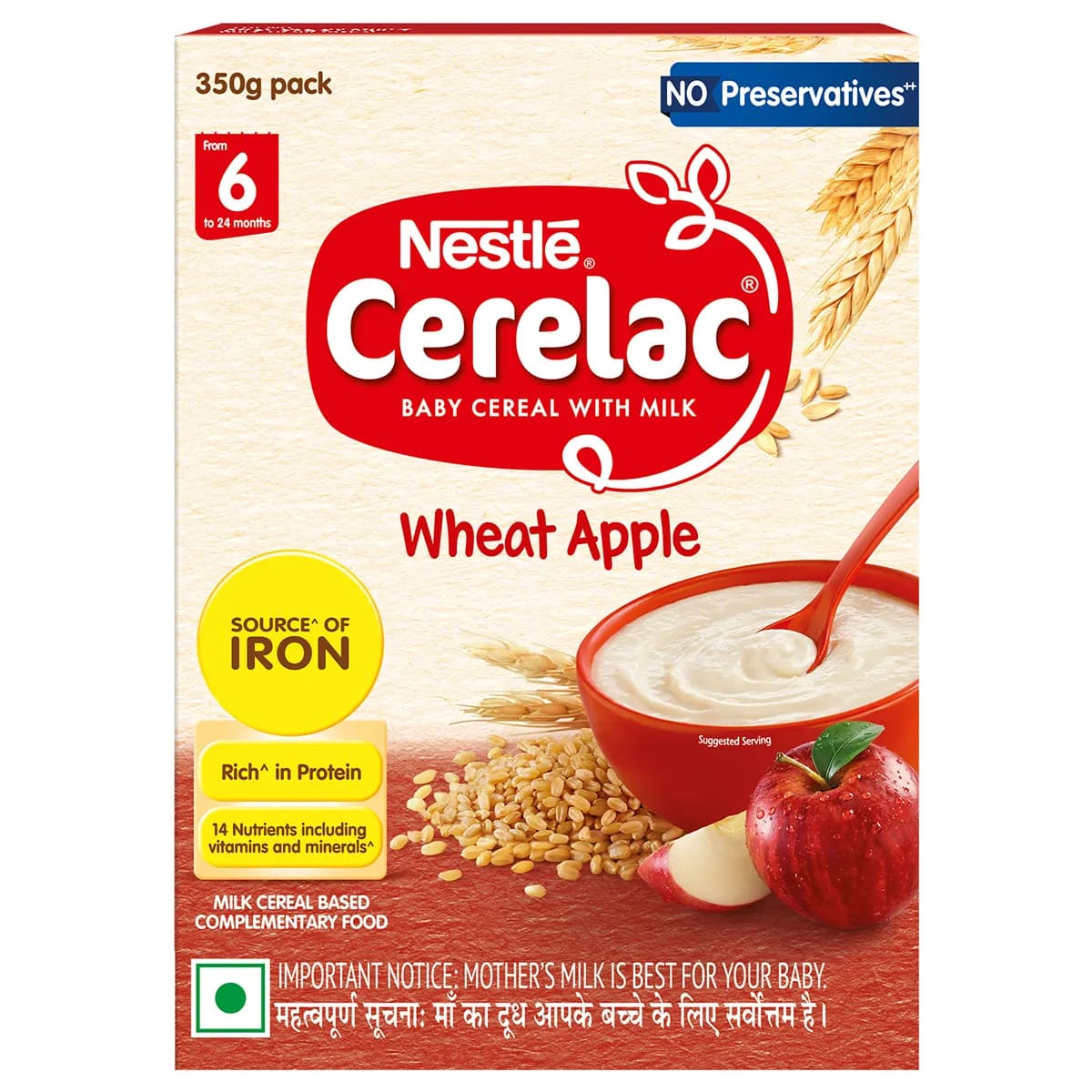 NESTLE CERELAC STAGE 6 WHEAT APPLE 400GM